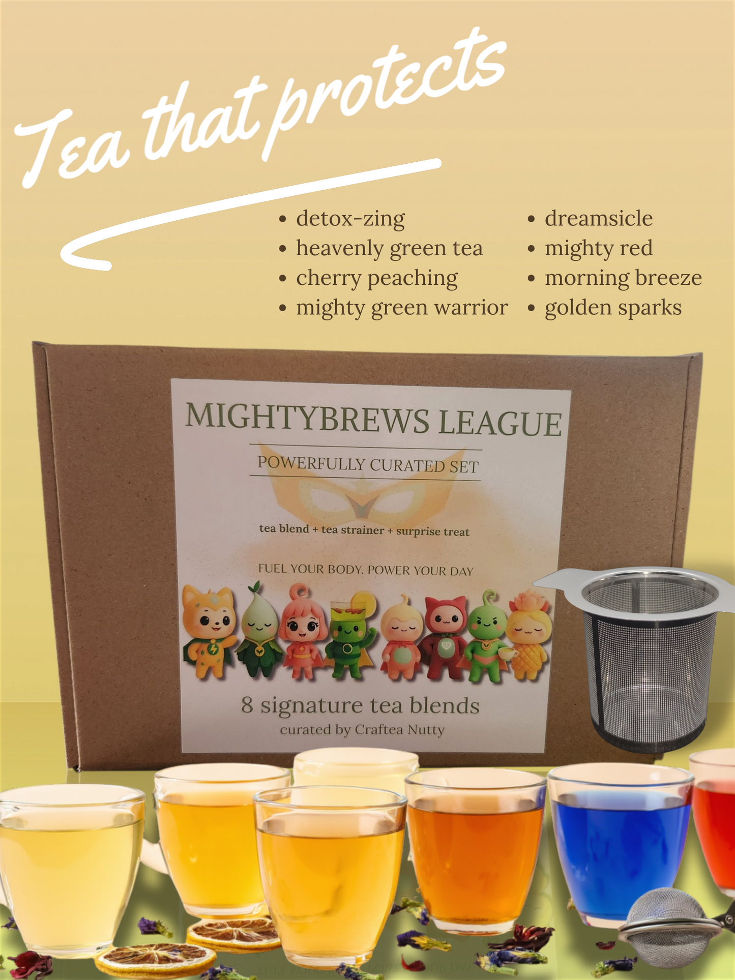 Loose Leaf Tea Collection | Green tea | Black tea | Flower Tea | premium teas with stainless tea Infuser