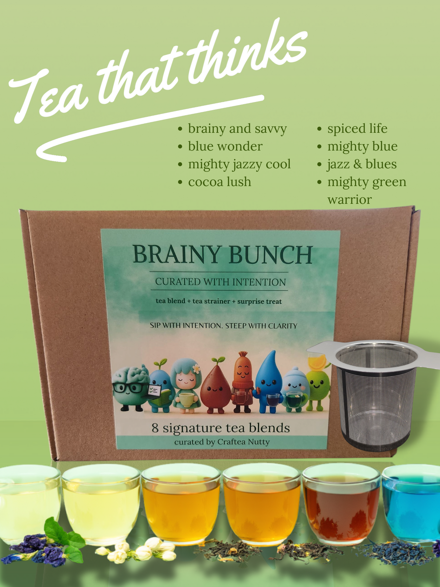 Loose Leaf Tea Collection | Green tea | Black tea | Flower Tea | premium teas with stainless tea Infuser