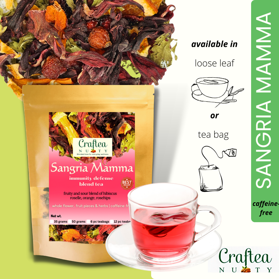 tea blend Sangria Mamma Hibiscus Roselle Berry, Cranberry Tea