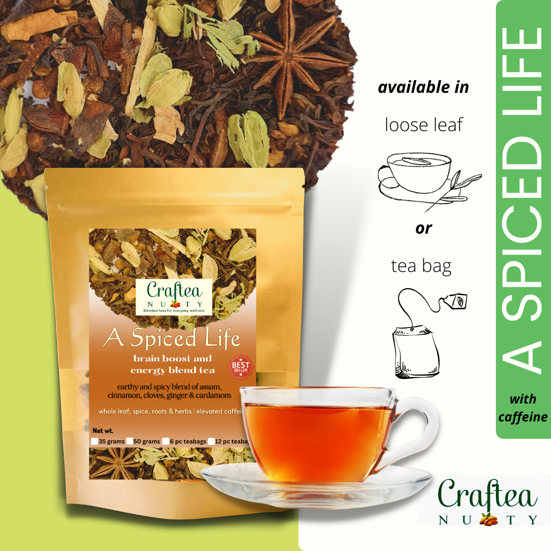 A Spiced Life assam black tea Masala Chai Cinnamon Tea with Cardamom Cloves