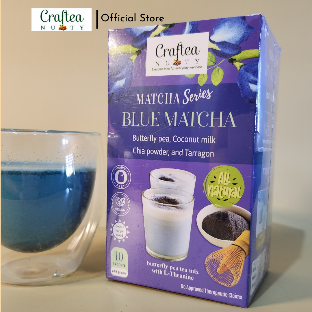 Premium Matcha Blend | Blue Matcha with Butterfly pea powder & L-theanine Matcha latte matcha powder