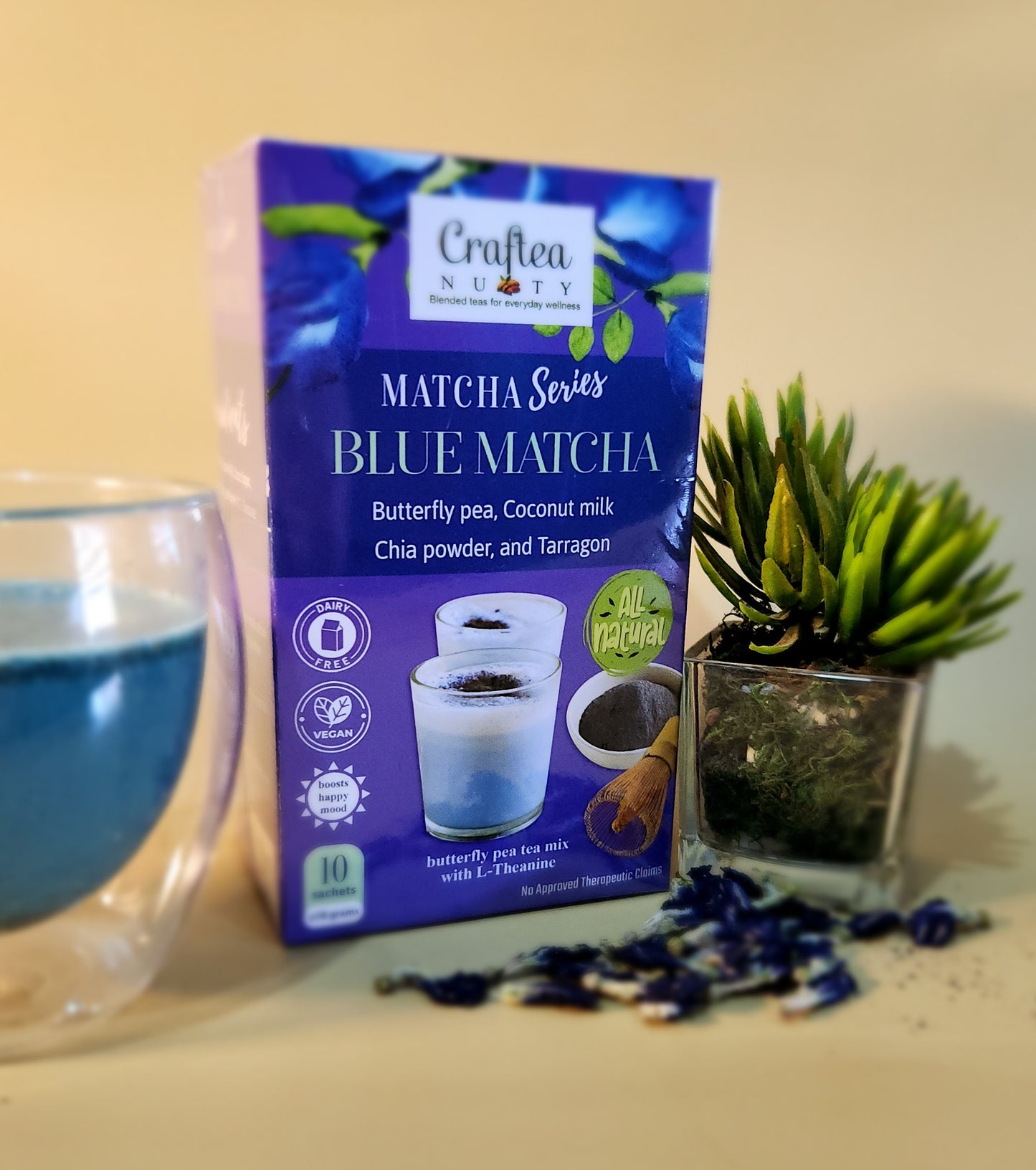 Premium Matcha Blend | Blue Matcha with Butterfly pea powder & L-theanine Matcha latte matcha powder