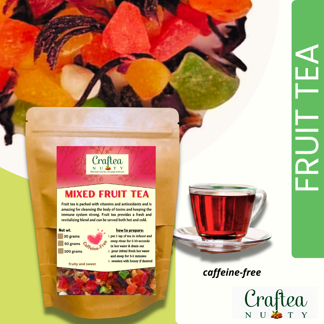 Craftea NUTTY Dried Mixed Fruit Tea Caffeine Free with Teabags ...