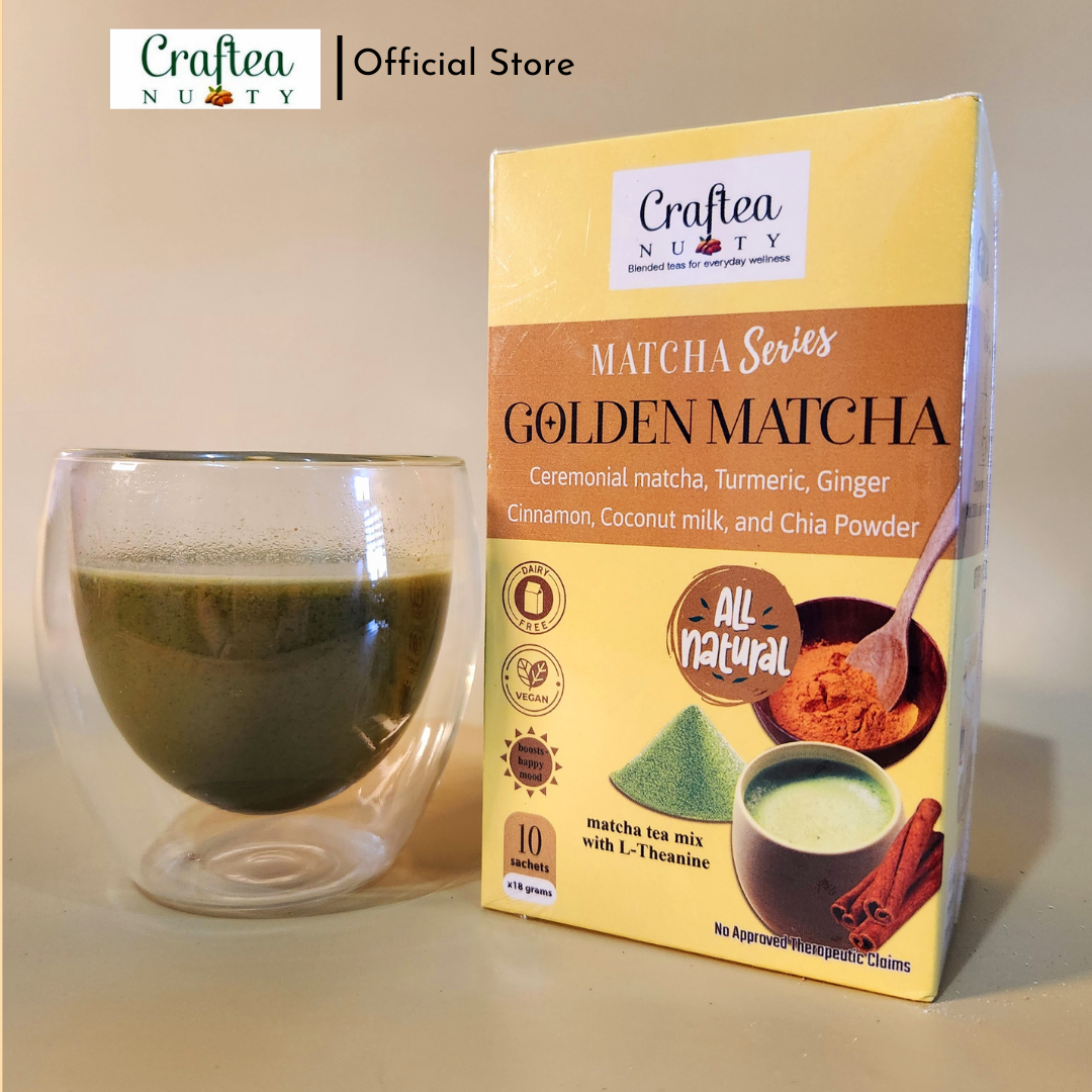 Premium Matcha Blend | Golden Matcha with Turmeric, Ginger & L-Theanine | Matcha latte matcha powder