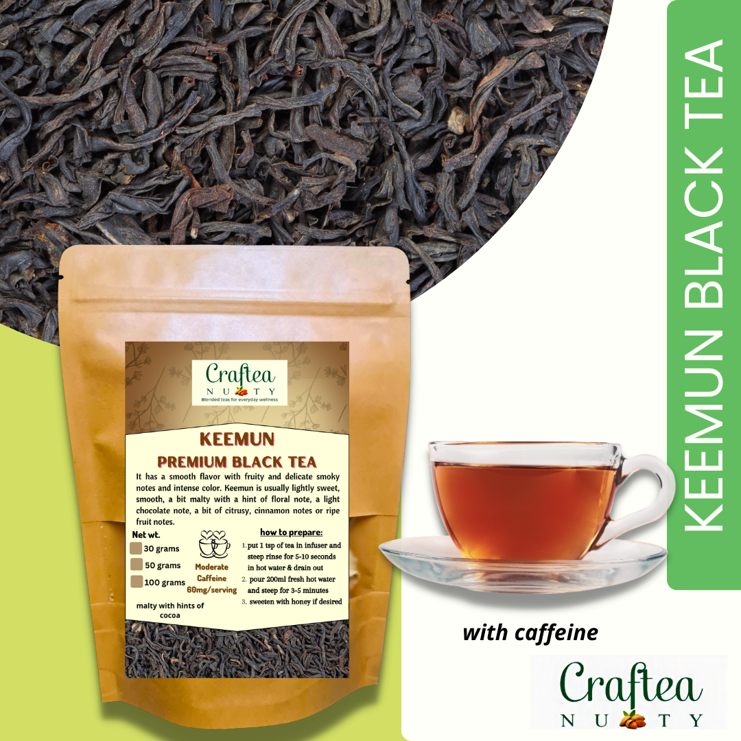 Black Tea Keemun Malty Sweet Taste with Teabags 30 grams 50 grams 100 grams