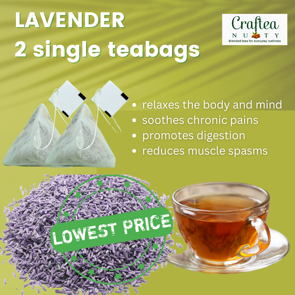 loose leaf teas tea bag singles | tea on the go | lavender | chamomile | butterfly pea | teabag 2in1