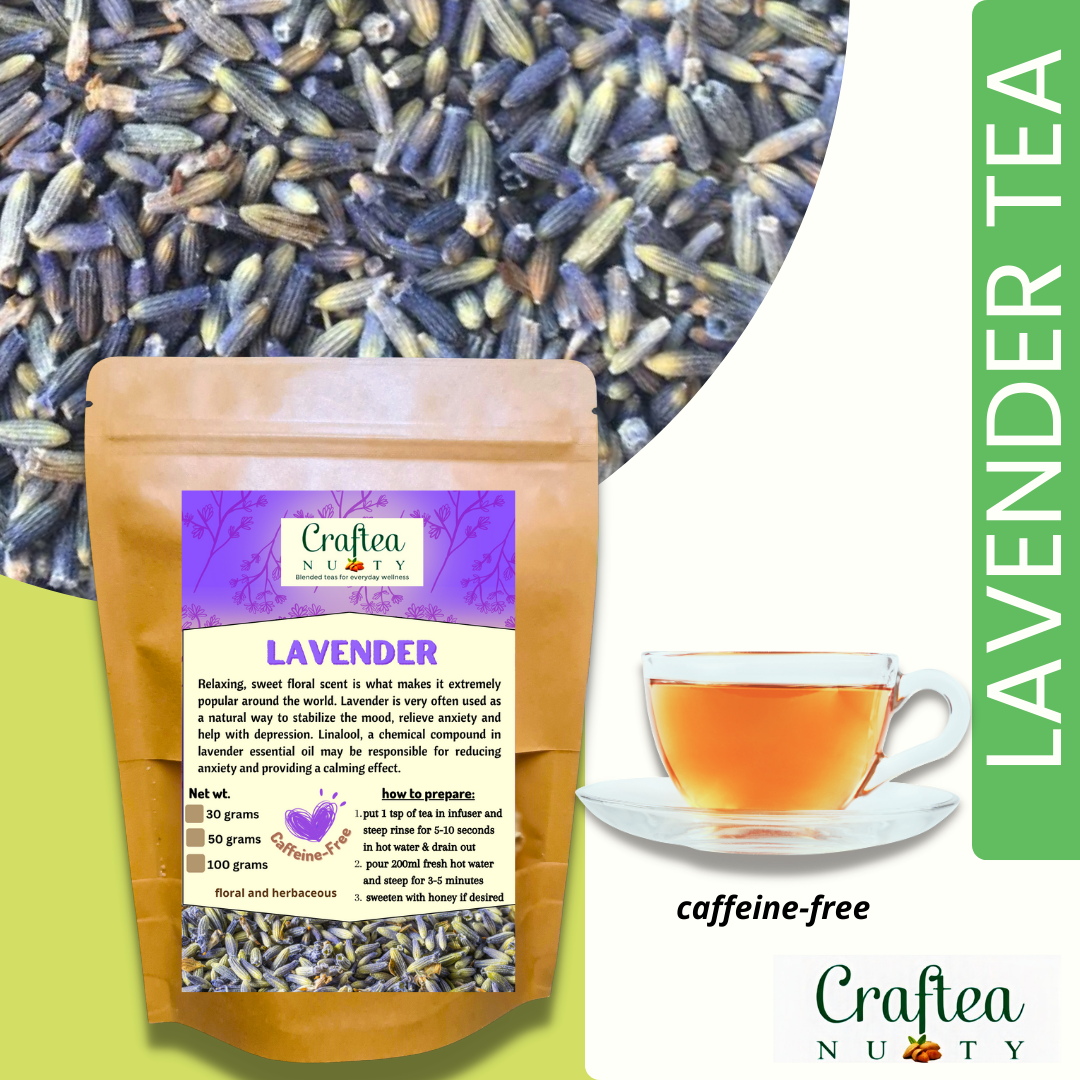 Craftea NUTTY Dried Lavender Tea Fragrant Withteabags