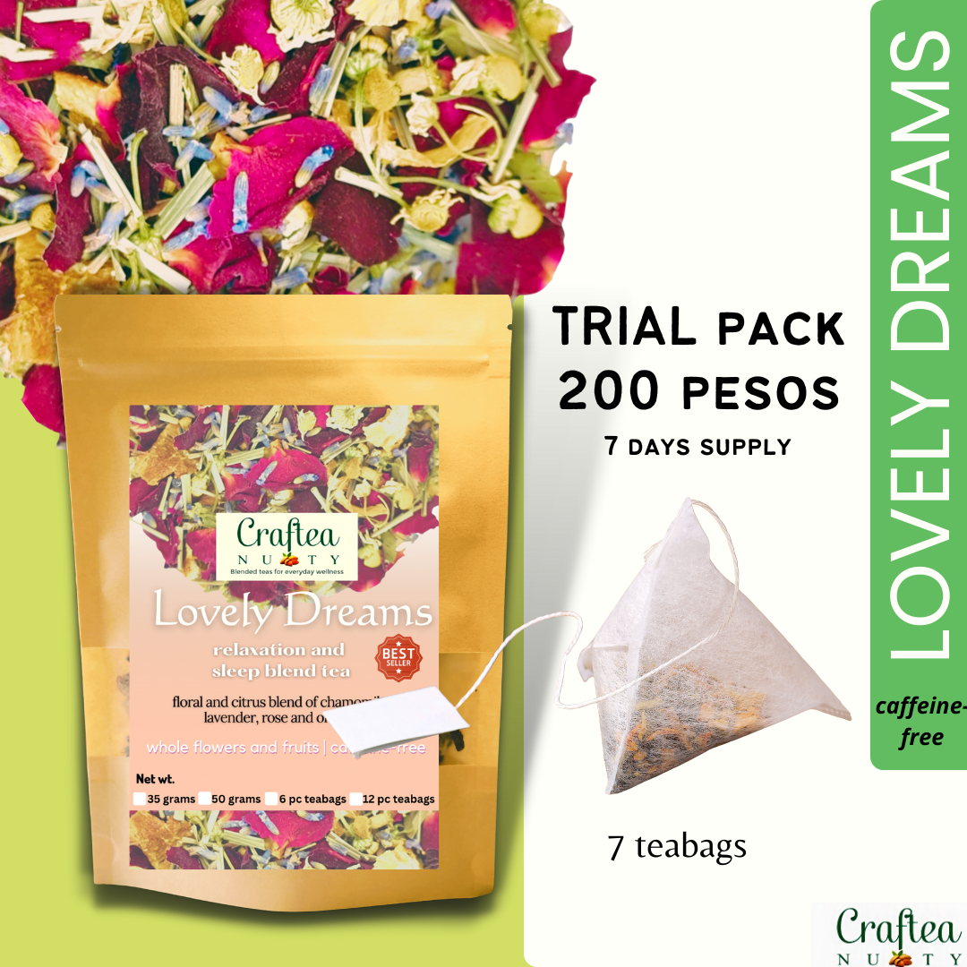 Lovely Dreams Rose, Lavender, Chamomile sleep and relax tea 7 days