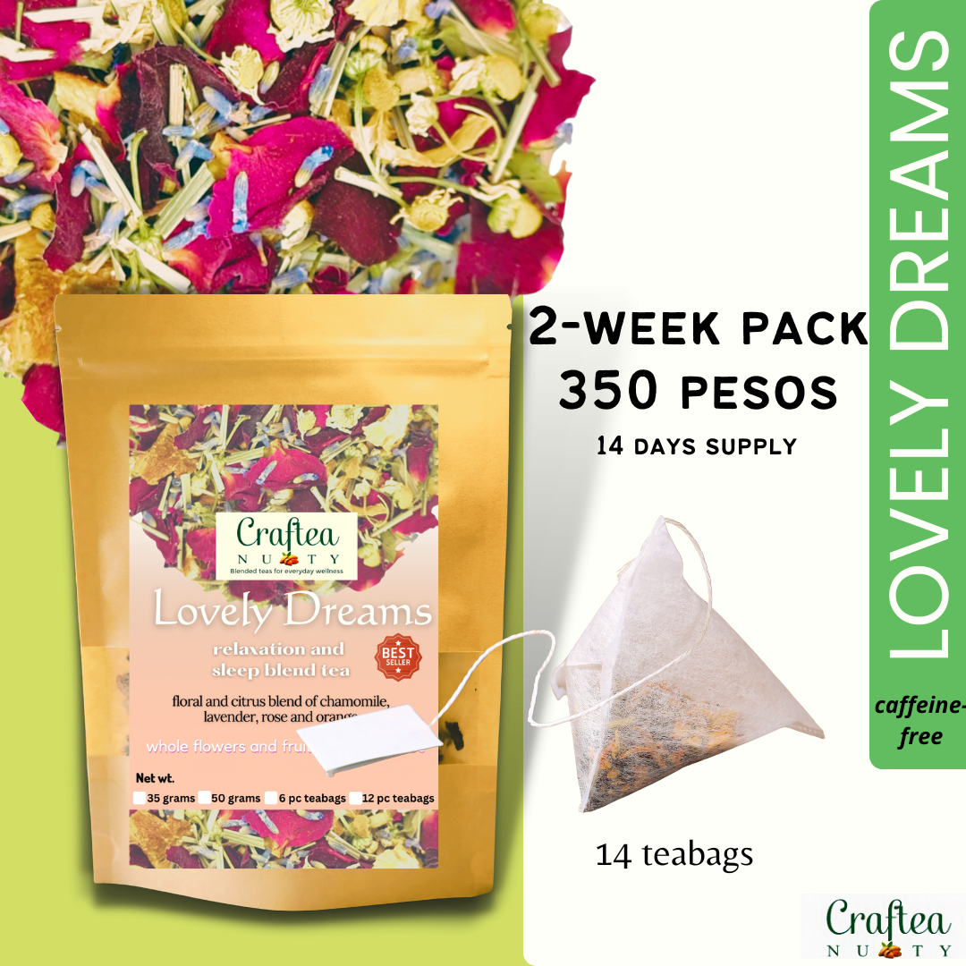 Lovely Dreams Rose, Lavender, Chamomile sleep and relax tea 14 days