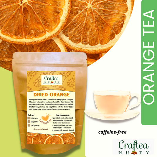 Craftea Nutty dried orange fruit tea caffeine-free with teabags