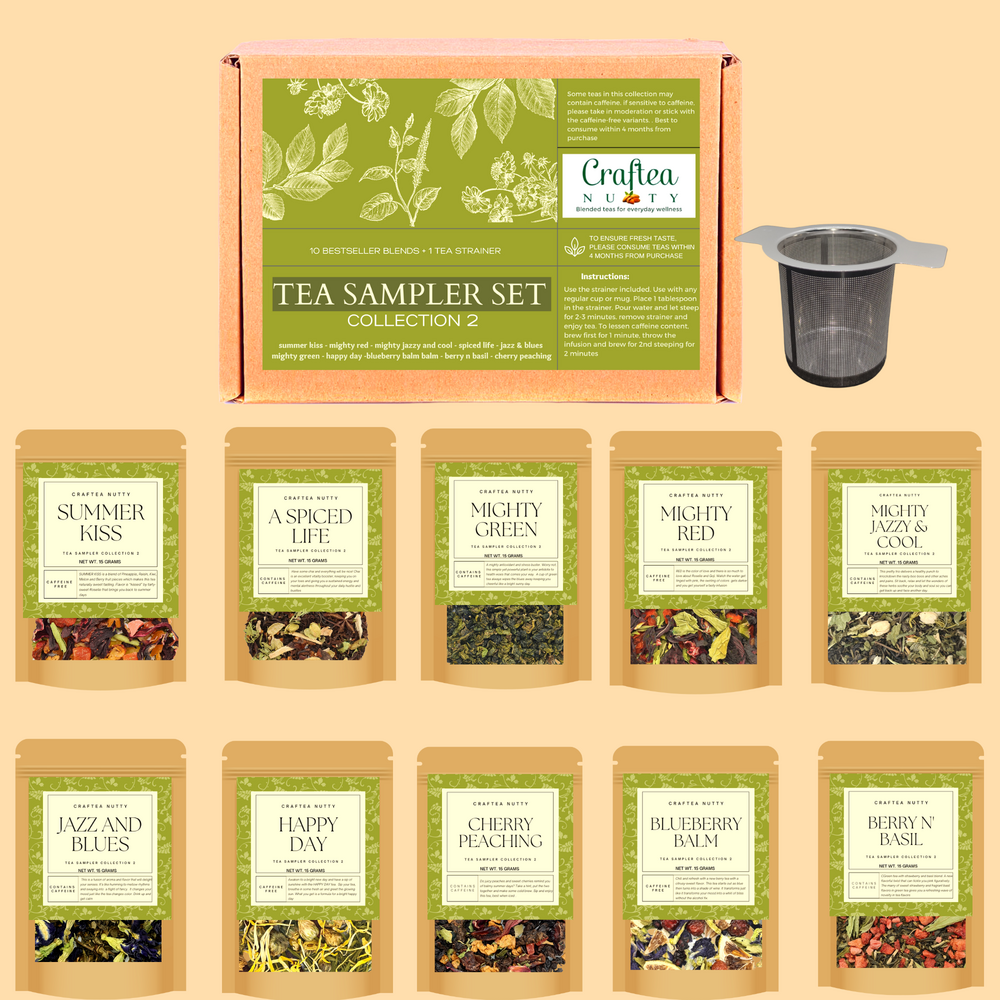 Loose Leaf Tea Set | Tea Gift Set | Starter Kit |Green tea | Black tea | Flower Tea with tea Infuser