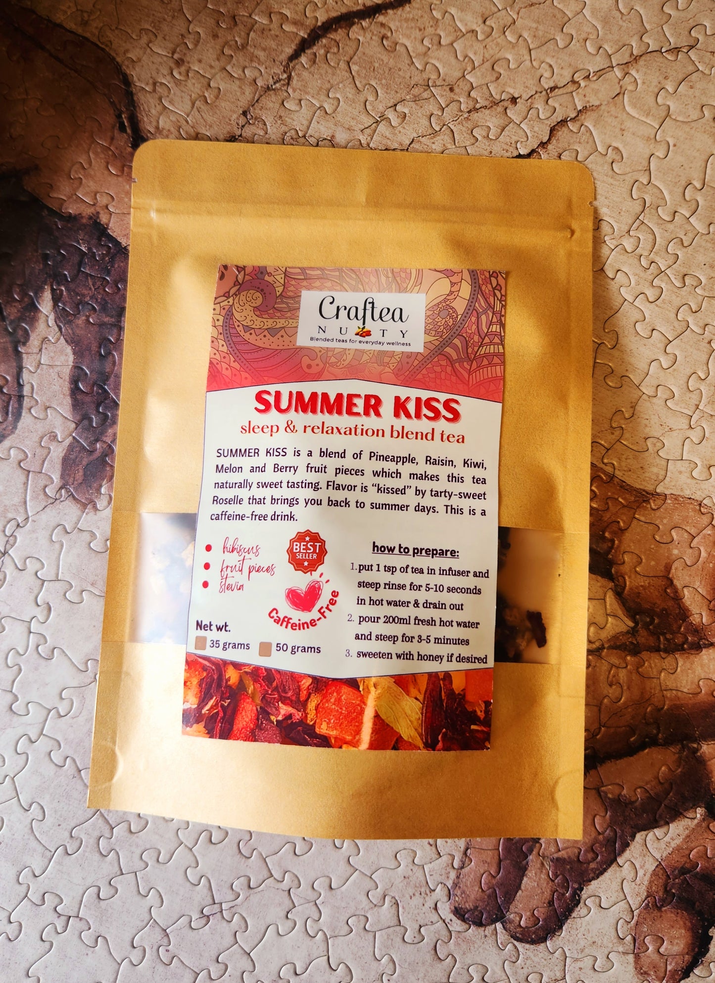 tea blend Summer Kiss Dried Roselle Hibiscus with Mixed Fruit Tea