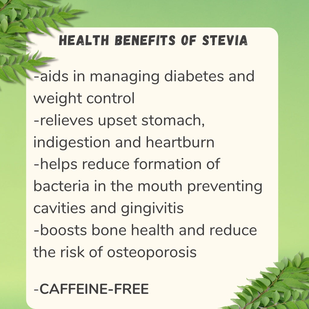 Dried Stevia Tea Natural Sweetener Suitable for Diabetics with Teabags 30 grams 50 grams 100 grams