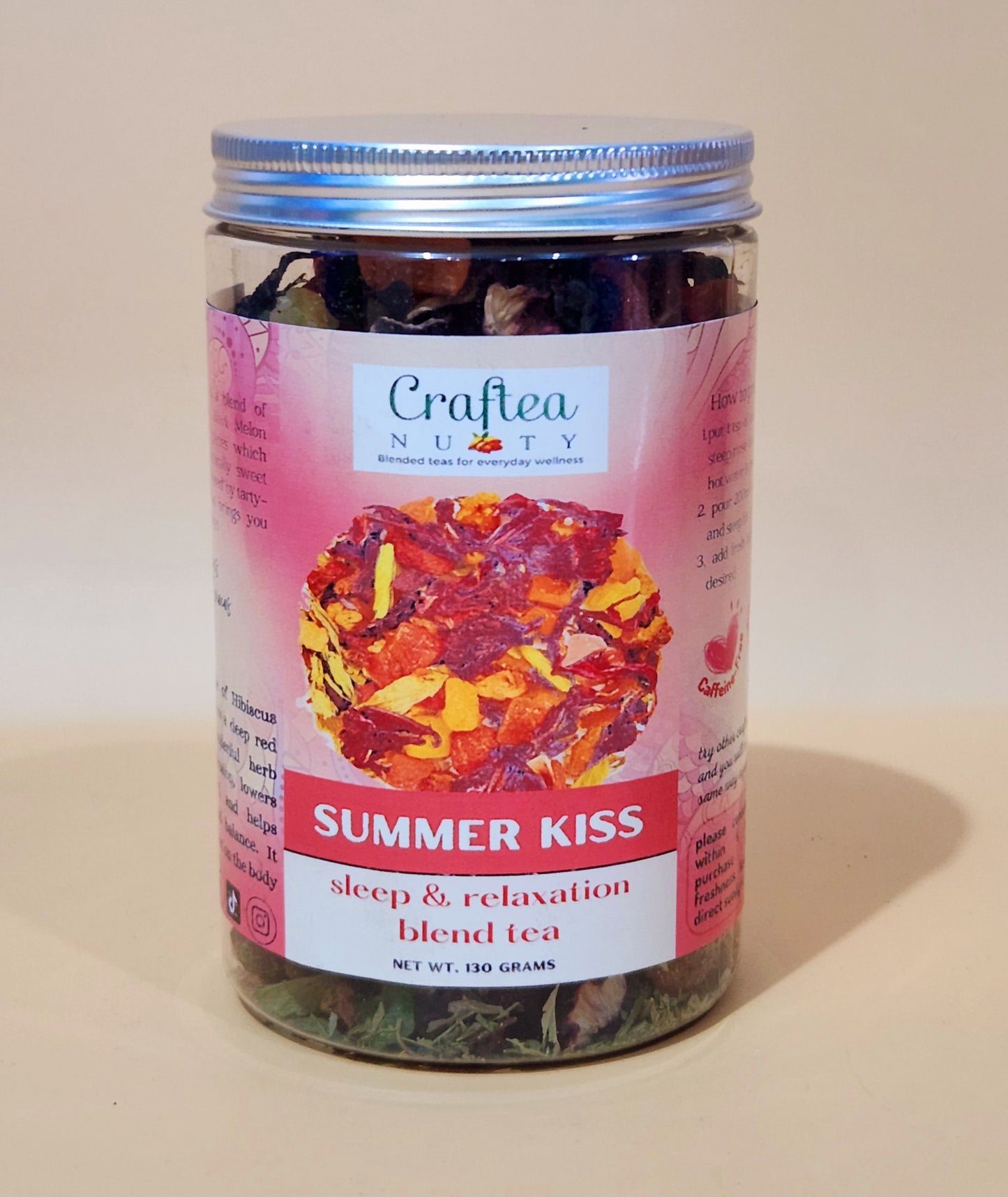 tea blend Summer Kiss Dried Roselle Hibiscus with Mixed Fruit Tea