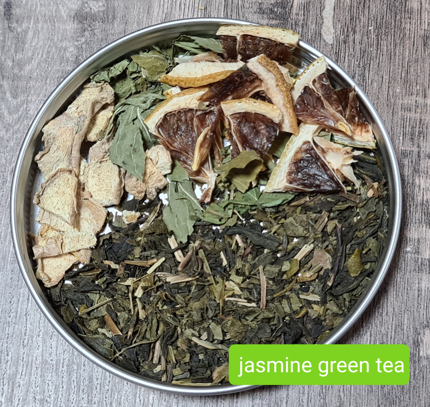 tea blend Detox-Zing green tea with ginger and lemon tea mint tea
