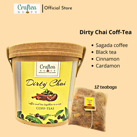 coffee and tea blend mix Dirty Chai Coffee and Tea Blend with cinnamon spice