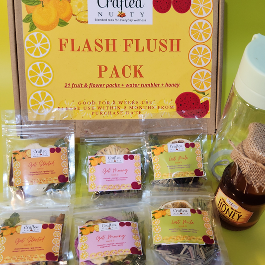 21 Days Water Detox Pack Flash Flush Dried Fruits, Flowers