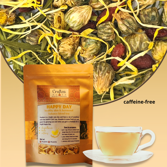 tea blend Happy Day Chrysanthemum with Goji berry bamboo leaf tea