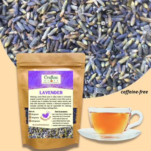 Craftea NUTTY Dried Lavender Tea Fragrant Withteabags