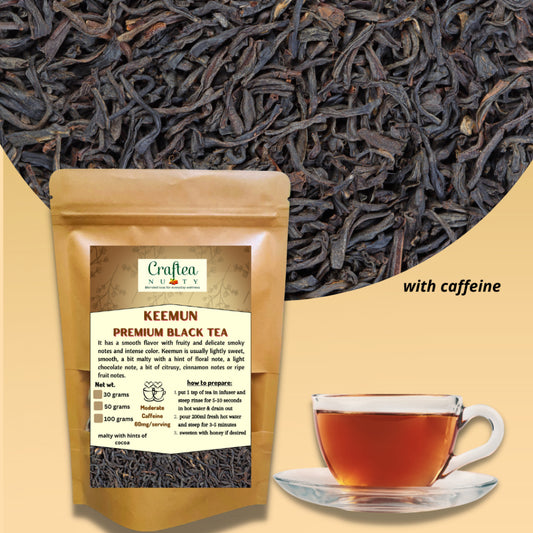 Black Tea Keemun Malty Sweet Taste with Teabags 30 grams 50 grams 100 grams