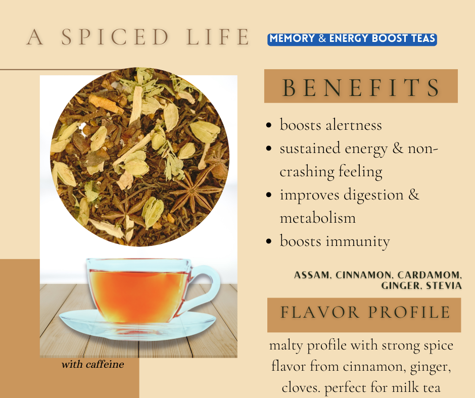 A Spiced Life assam black tea Masala Chai Cinnamon Tea with Cardamom Cloves