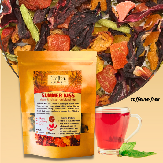 tea blend Summer Kiss Dried Roselle Hibiscus with Mixed Fruit Tea